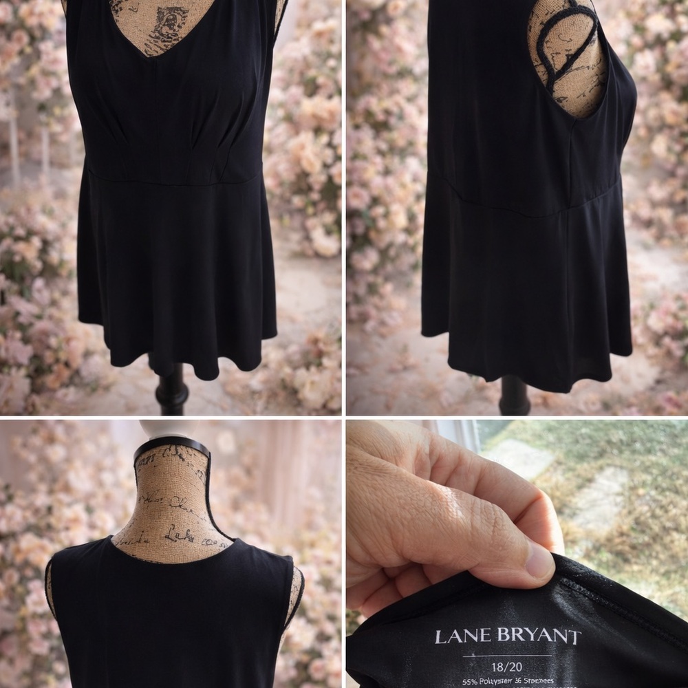 Lane Bryant Classic Black Sleeveless Top